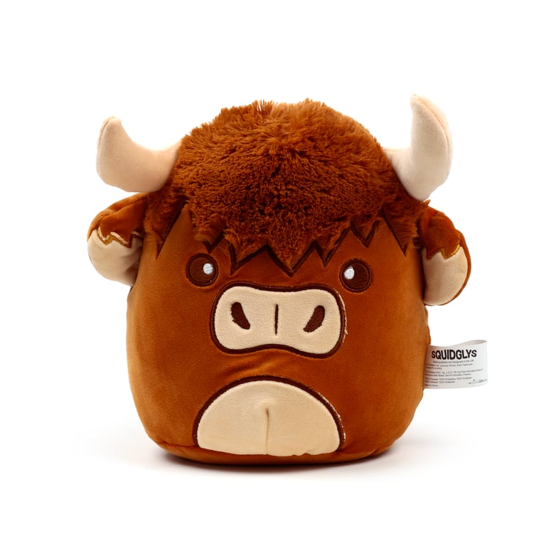 Highland Coo Cow Velboa Plush Toy - CE Marked & EN71 Compliant