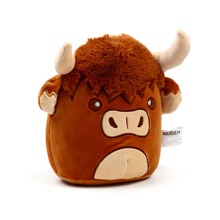 Highland Coo Cow Velboa Plush Toy - CE Marked & EN71 Compliant
