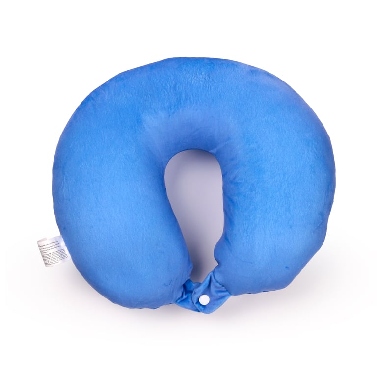 Finley the Clownfish 2-in-1 Travel Pillow and Plush Toy - 95 Polyester Construction with Horseshoe Shape Design