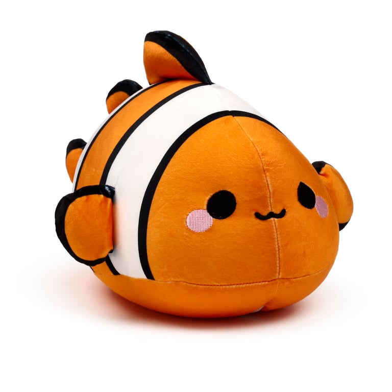 Finley the Clownfish 2-in-1 Travel Pillow and Plush Toy - 95 Polyester Construction with Horseshoe Shape Design