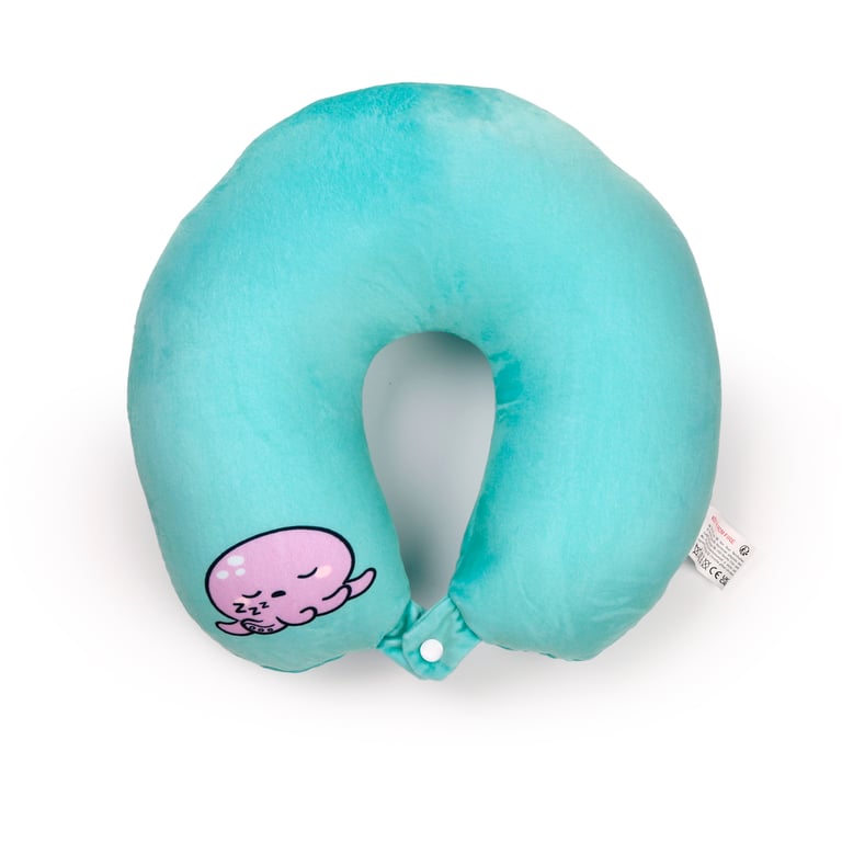 Swapseazzz 2-in-1 Travel Pillow & Octopus Plush Toy - Convertible Horseshoe Design