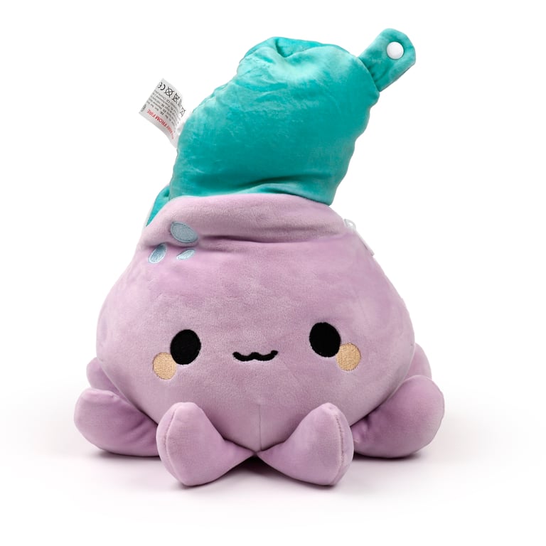 Swapseazzz 2-in-1 Travel Pillow & Octopus Plush Toy - Convertible Horseshoe Design