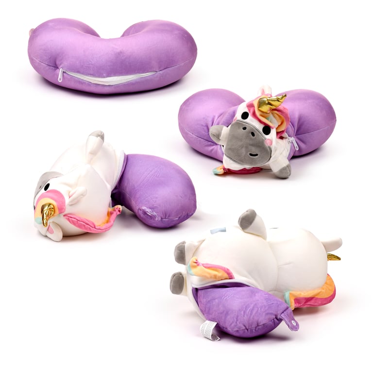 Swapseazzz 2-in-1 Unicorn Travel Pillow and Plush Toy