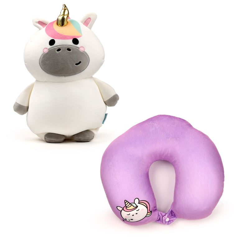 Swapseazzz 2-in-1 Unicorn Travel Pillow and Plush Toy