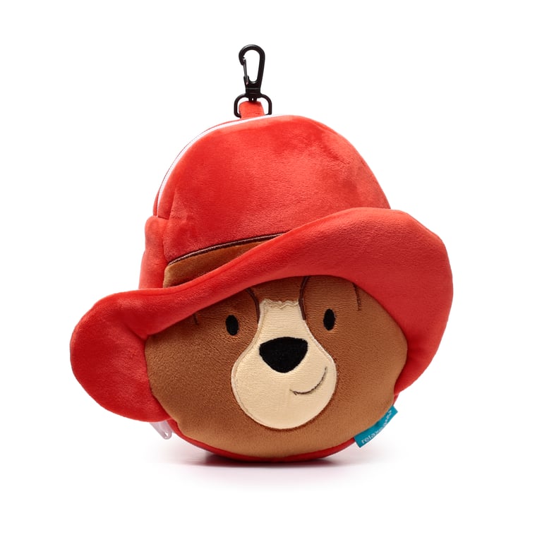 Relaxeazzz Paddington Bear Travel Pillow & Eye Mask - Quick Release Polyester Spandex Gift Set