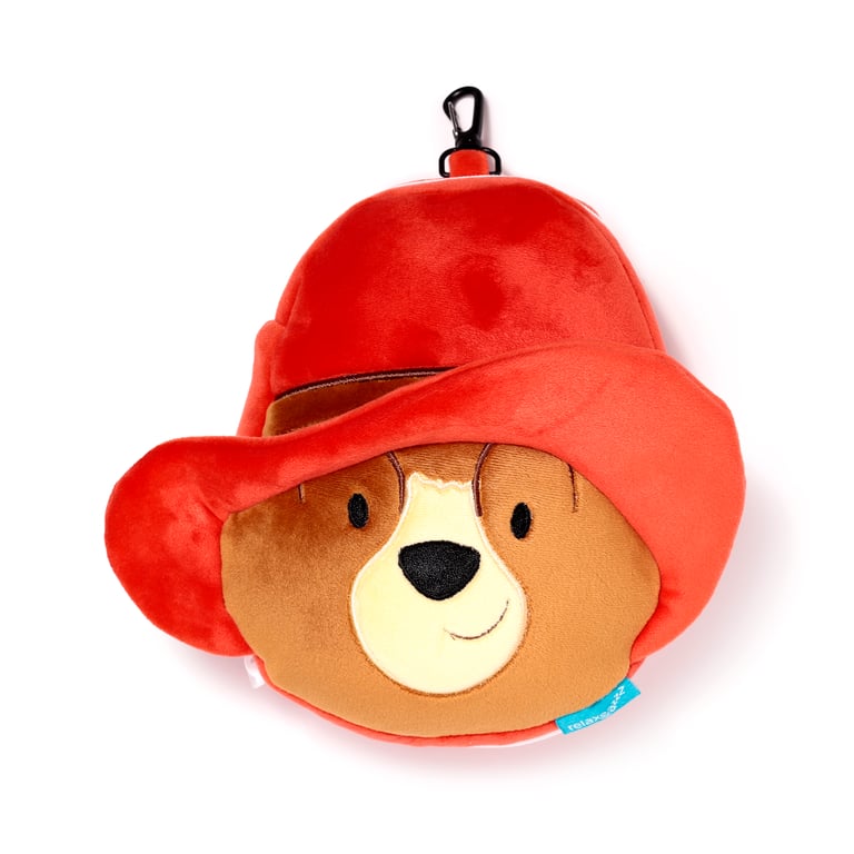 Relaxeazzz Paddington Bear Travel Pillow & Eye Mask - Quick Release Polyester Spandex Gift Set