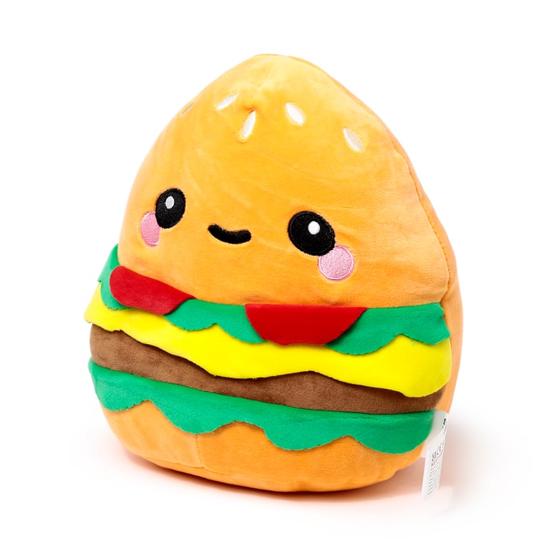 Foodiemals Hammy the Burger - CE Marked Velboa Plush Toy, EN71 Compliant and Soft