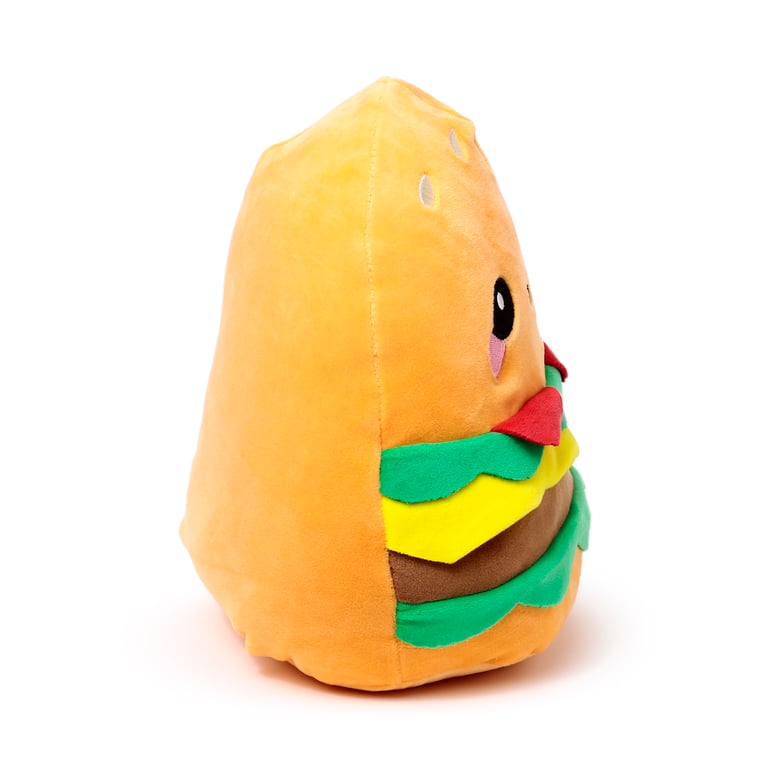 Foodiemals Hammy the Burger - CE Marked Velboa Plush Toy, EN71 Compliant and Soft