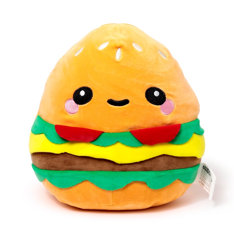 Foodiemals Hammy the Burger - CE Marked Velboa Plush Toy, EN71 Compliant and Soft