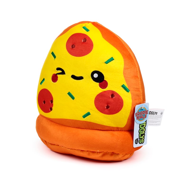 Tony the Pizza Squidglys Plush Toy - CE/UKCA Marked & EN71 Compliant