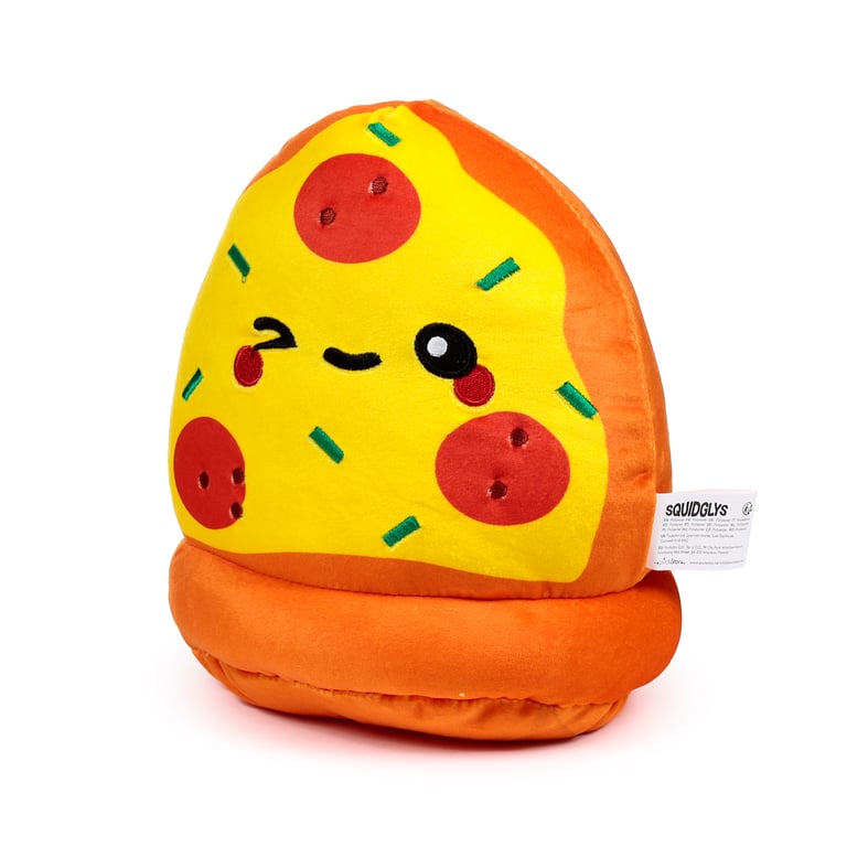 Tony the Pizza Squidglys Plush Toy - CE/UKCA Marked & EN71 Compliant