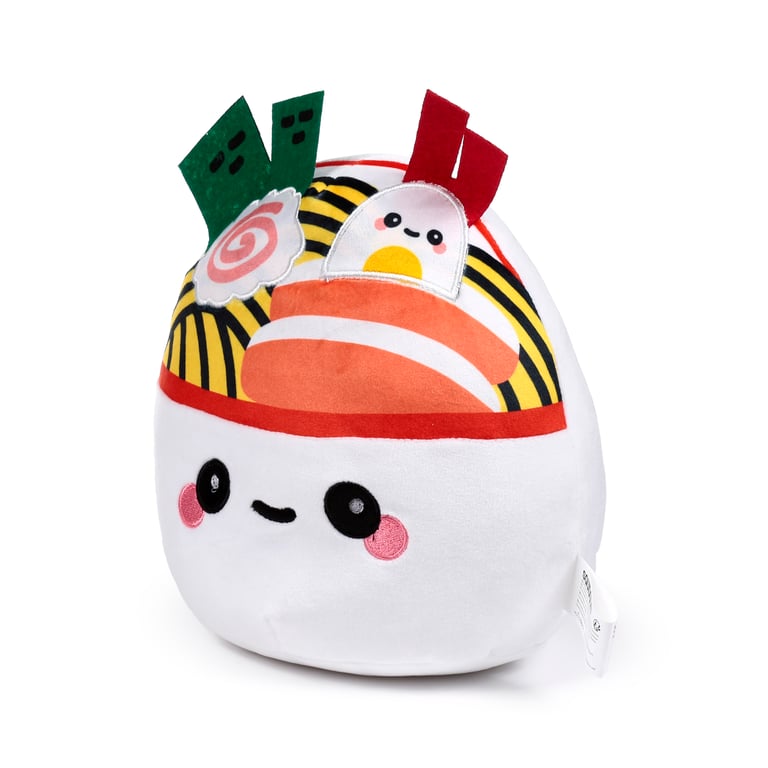 Squidglys Plush Toy - Nori the Ramen Bowl, Velboa CE/UKCA Marked En71 Compliant Plush Toy