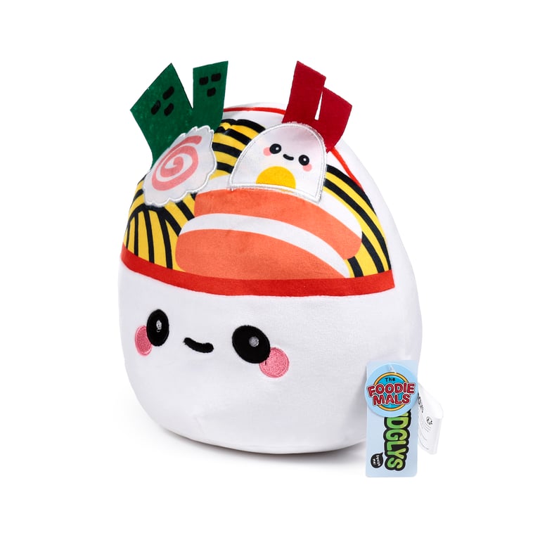 Squidglys Plush Toy - Nori the Ramen Bowl, Velboa CE/UKCA Marked En71 Compliant Plush Toy