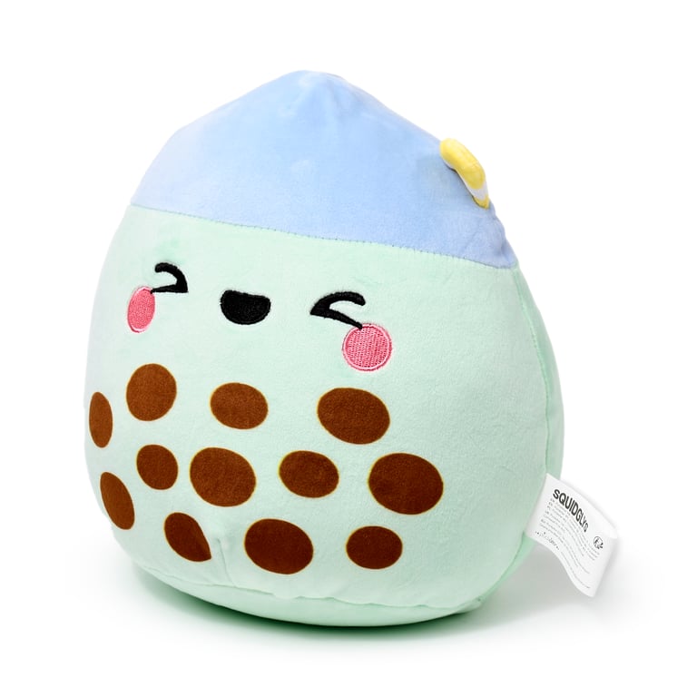 Squidglys Velboa Plush Toy - CE Marked Matcha Bubble Tea En71 Compliant