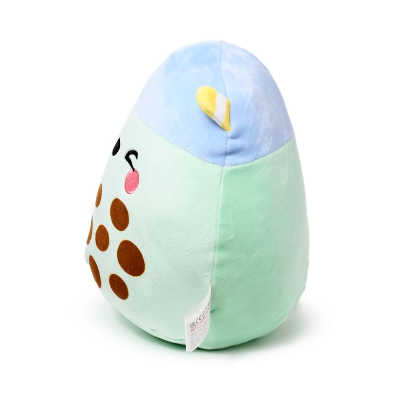 Squidglys Velboa Plush Toy - CE Marked Matcha Bubble Tea En71 Compliant