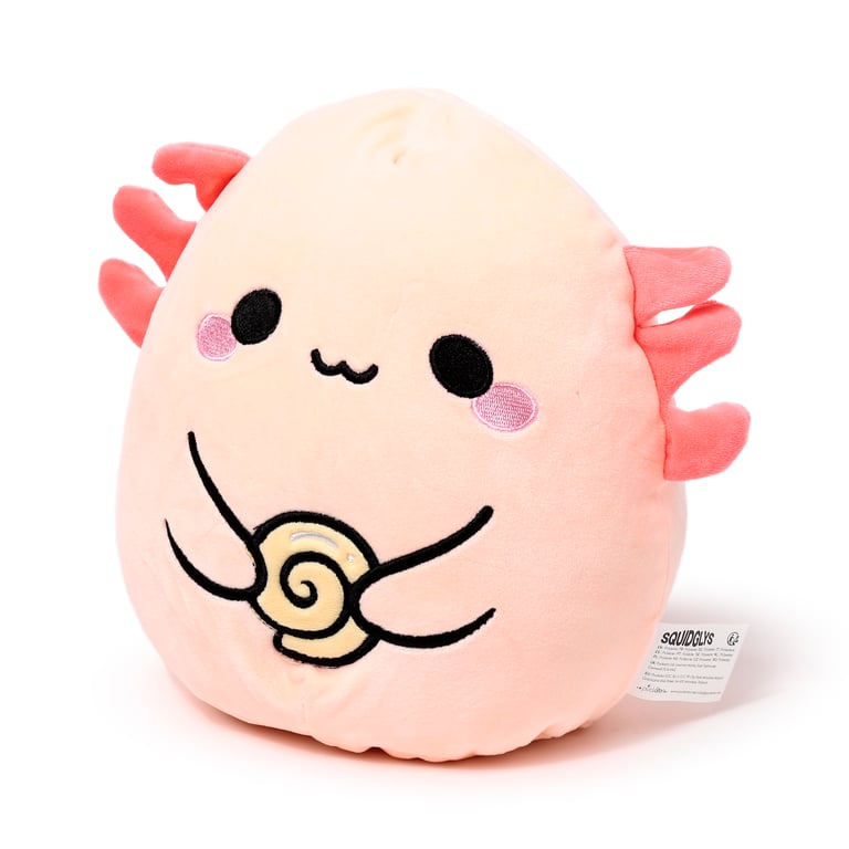 Squidglys Adoramals Maddie Axolotl Plush Toy - CE Marked & EN71 Compliant Velboa Fabric