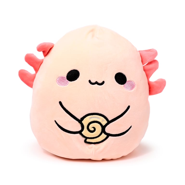 Squidglys Adoramals Maddie Axolotl Plush Toy - CE Marked & EN71 Compliant Velboa Fabric