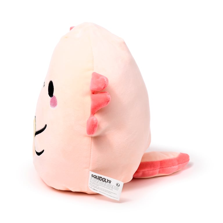Squidglys Adoramals Maddie Axolotl Plush Toy - CE Marked & EN71 Compliant Velboa Fabric
