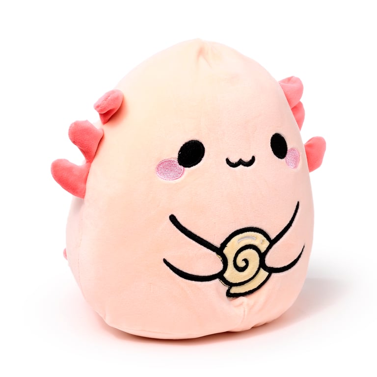 Squidglys Adoramals Maddie Axolotl Plush Toy - CE Marked & EN71 Compliant Velboa Fabric