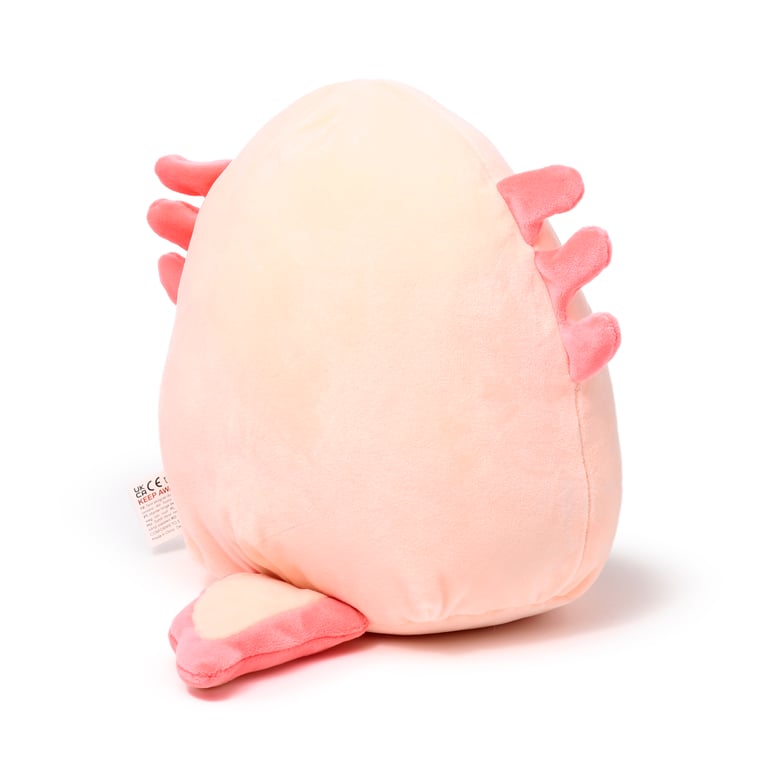 Squidglys Adoramals Maddie Axolotl Plush Toy - CE Marked & EN71 Compliant Velboa Fabric