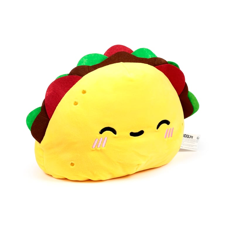 Frida the Taco Squidglys Plush Toy - CE Marked Velboa Soft Toy, EN71 Compliant, Fire Retardant