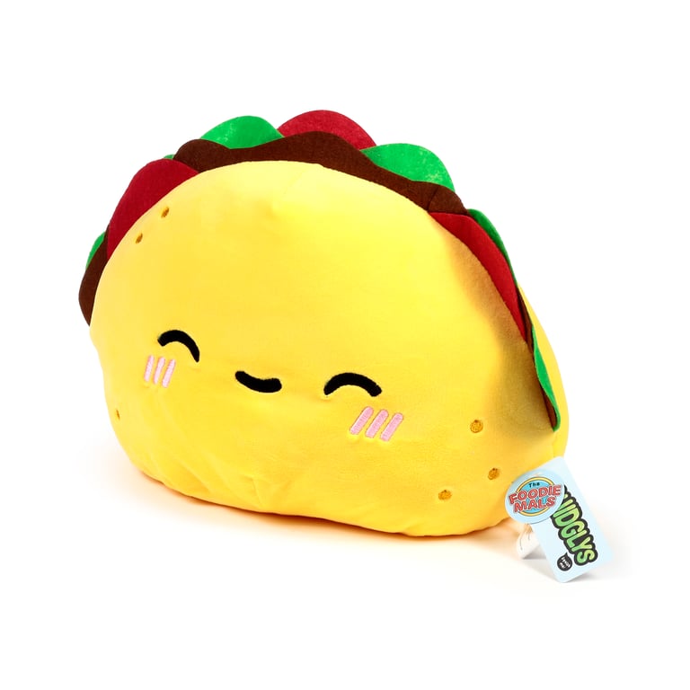 Frida the Taco Squidglys Plush Toy - CE Marked Velboa Soft Toy, EN71 Compliant, Fire Retardant