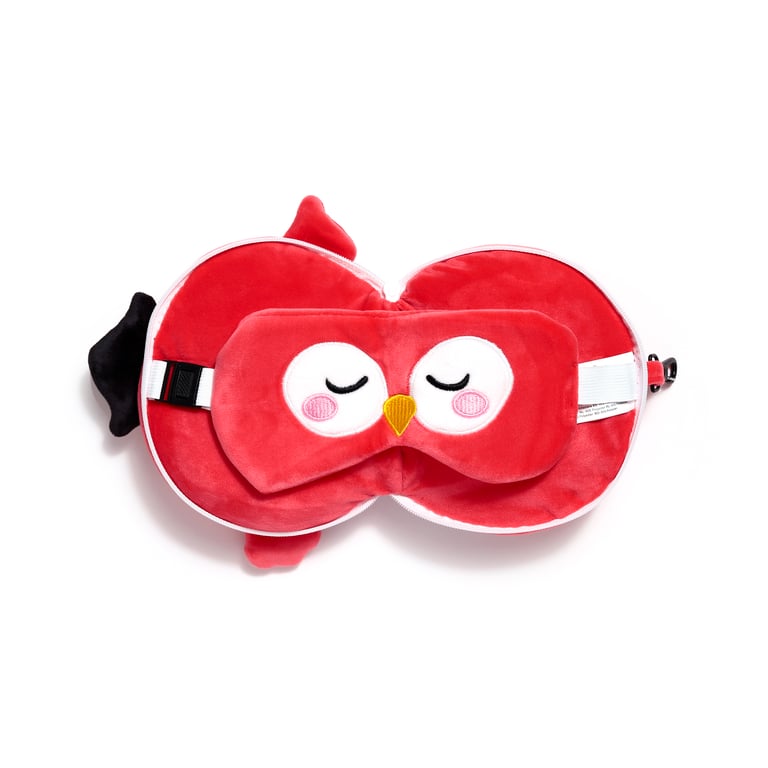 Relaxeazzz Travel Pillow & Eye Mask - Quick Release Pirate Themed Polyester Travel Accessory