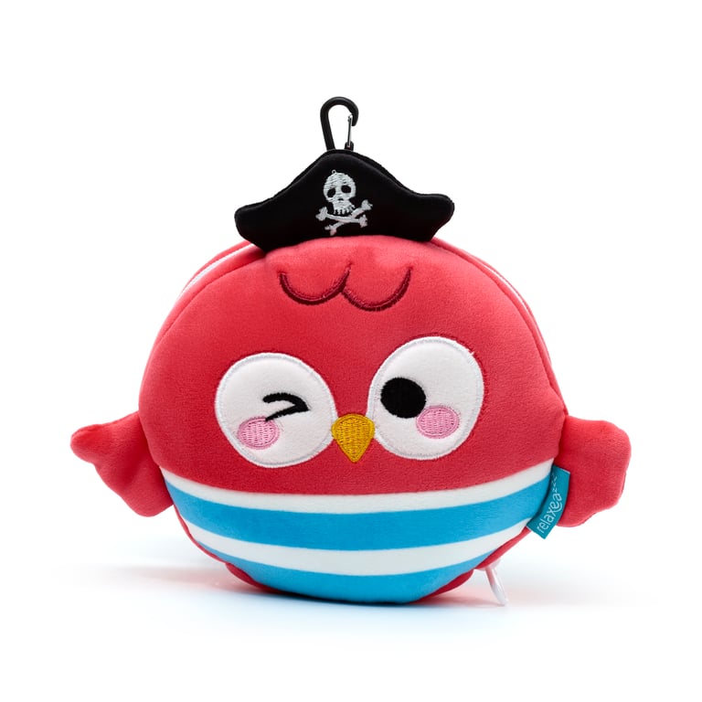 Relaxeazzz Travel Pillow & Eye Mask - Quick Release Pirate Themed Polyester Travel Accessory