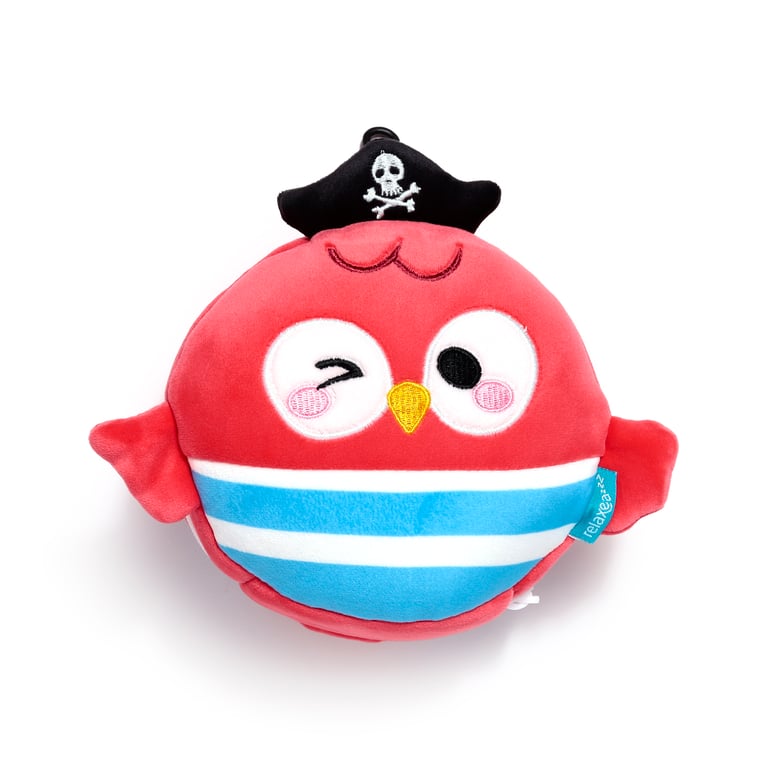 Relaxeazzz Travel Pillow & Eye Mask - Quick Release Pirate Themed Polyester Travel Accessory