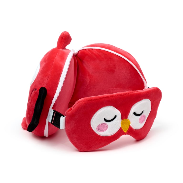 Relaxeazzz Travel Pillow & Eye Mask - Quick Release Pirate Themed Polyester Travel Accessory