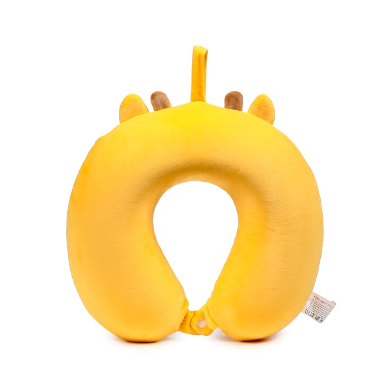 Relaxeazzz Plush Memory Foam Travel Pillow - 95 Polyester & Spandex, Adorable Raffi Giraffe Design