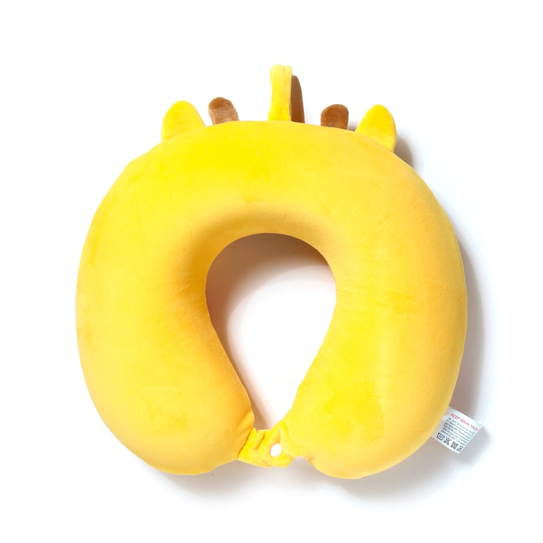 Relaxeazzz Plush Memory Foam Travel Pillow - 95 Polyester & Spandex, Adorable Raffi Giraffe Design