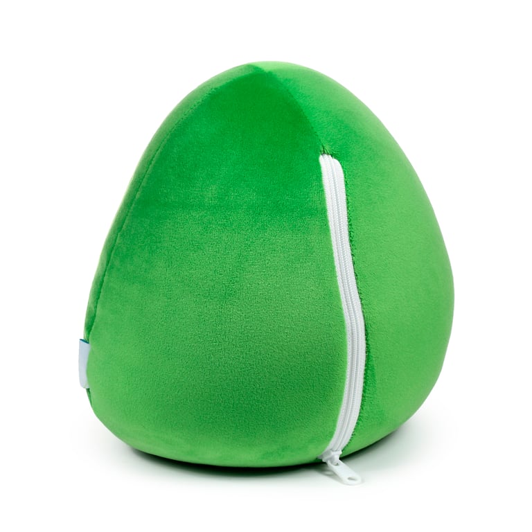 Foodiemals Pedro 2-in-1 Swappable Travel Pillow & Plush Toy - Avocado Design with Polystyrene Bead Filling