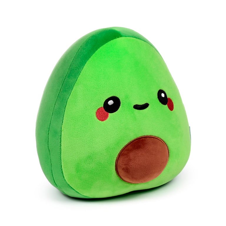 Foodiemals Pedro 2-in-1 Swappable Travel Pillow & Plush Toy - Avocado Design with Polystyrene Bead Filling
