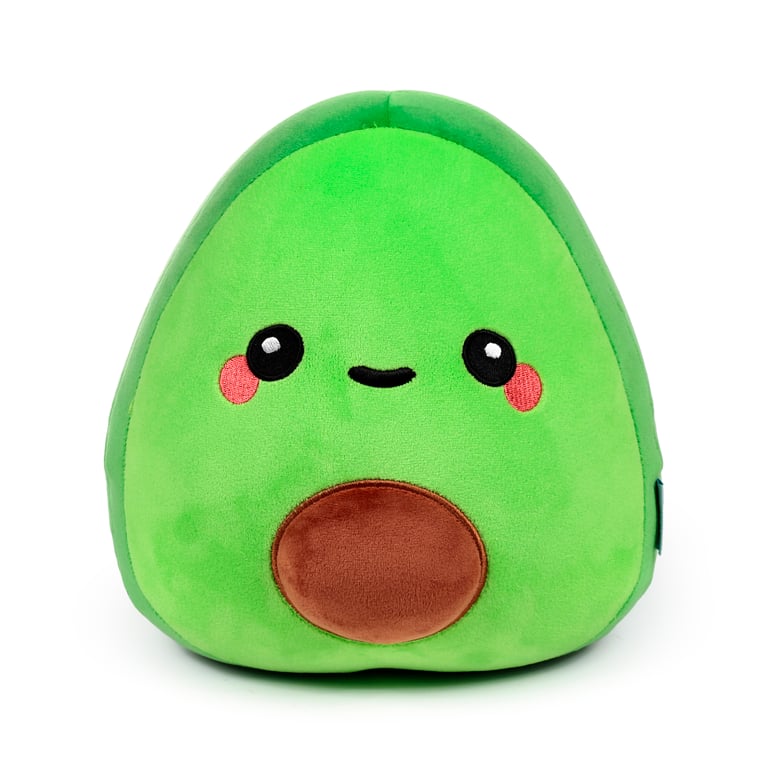 Foodiemals Pedro 2-in-1 Swappable Travel Pillow & Plush Toy - Avocado Design with Polystyrene Bead Filling