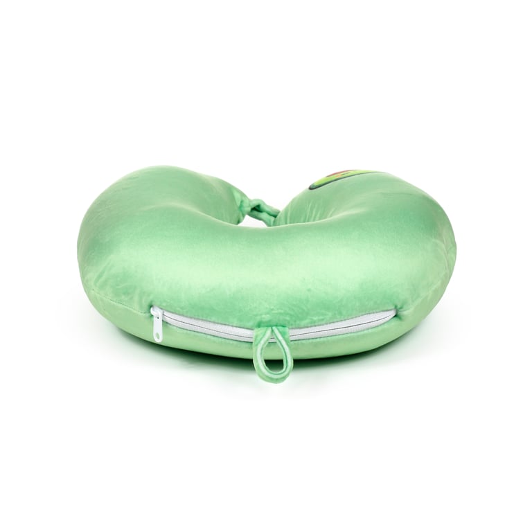 Foodiemals Pedro 2-in-1 Swappable Travel Pillow & Plush Toy - Avocado Design with Polystyrene Bead Filling
