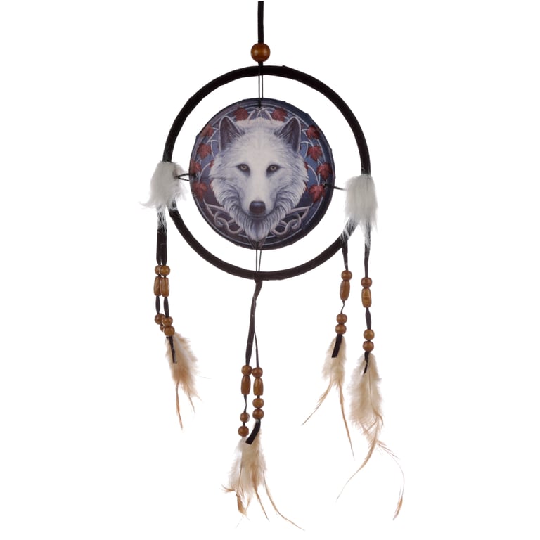 Licensed Small Dreamcatcher - Wolf Design by Lisa Parker