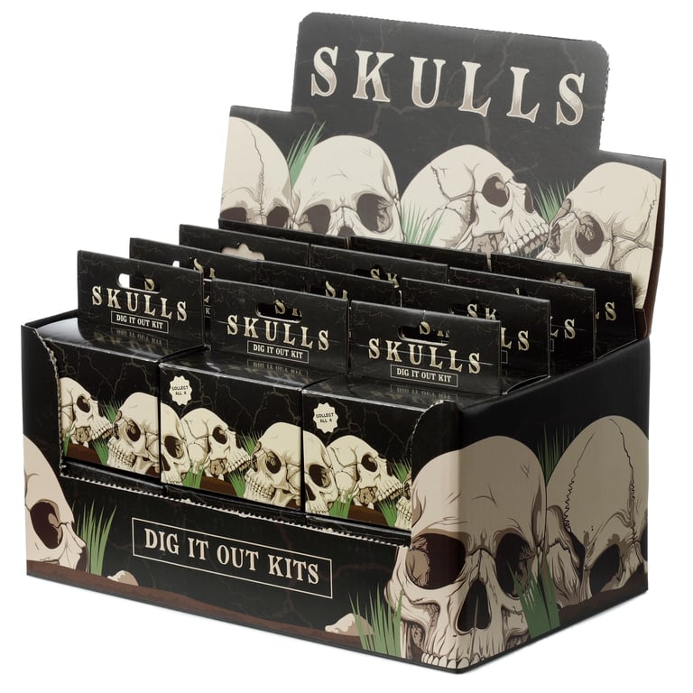 Fun Excavation Dig It Out Kit - Human Skull Resin Gypsum Sand CE Marked Educational Toy Set for Supervised Children