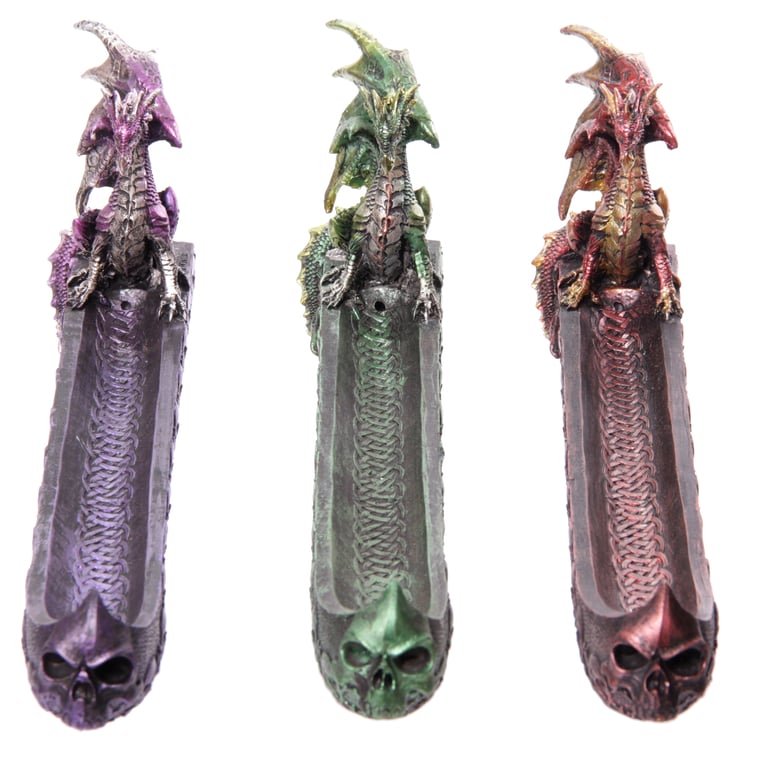 Dark Legends Dragon Resin Incense Ashcatcher Boat