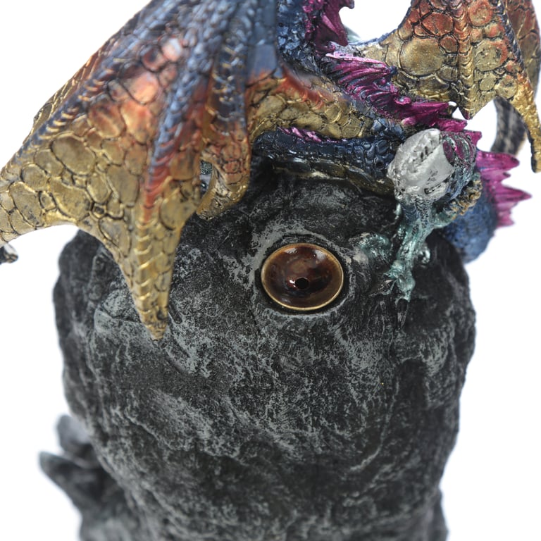 Fantasy LED Backflow Incense Burner - Ice Dragon Dark Legends, LED, Mist, Heatproof Home Decor Burner