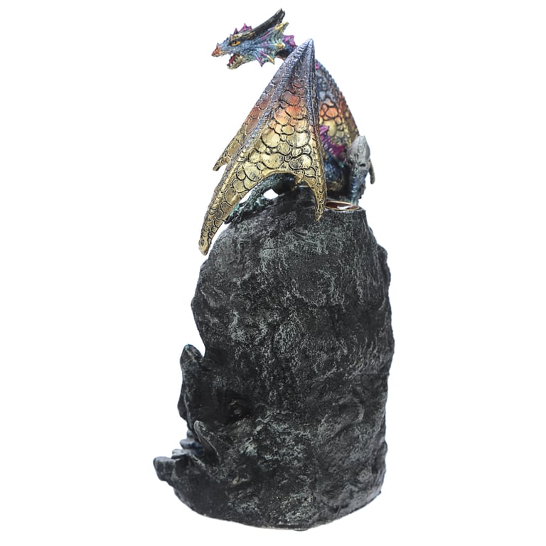 Fantasy LED Backflow Incense Burner - Ice Dragon Dark Legends, LED, Mist, Heatproof Home Decor Burner