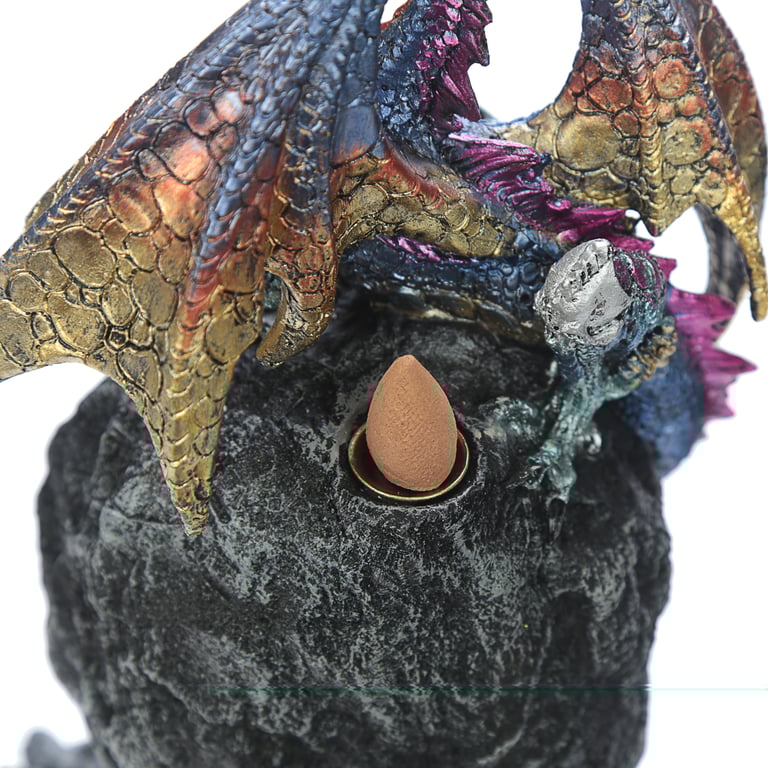 Fantasy LED Backflow Incense Burner - Ice Dragon Dark Legends, LED, Mist, Heatproof Home Decor Burner