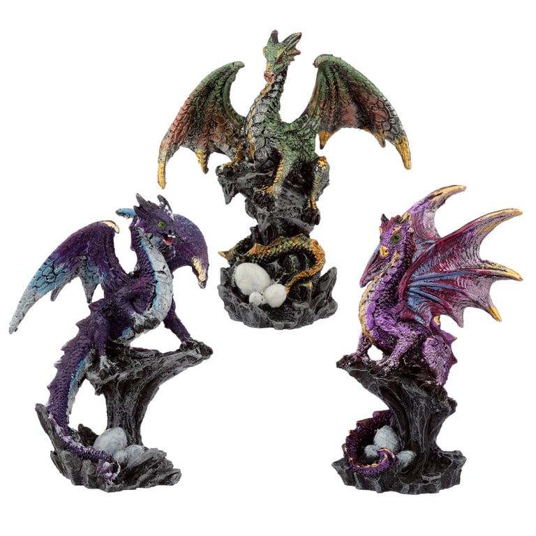 Guardians Mother Dark Legends Dragon Resin Figurine - Fantasy Home Decor Statue