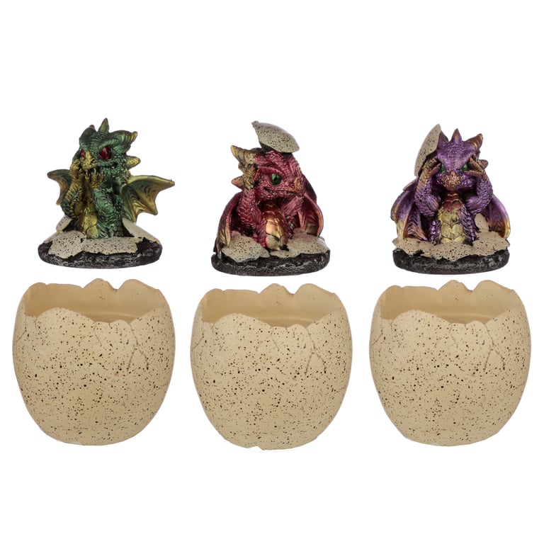 Resin Dragon Egg Trinket Box - Hatching Elements Collectible Home Decor