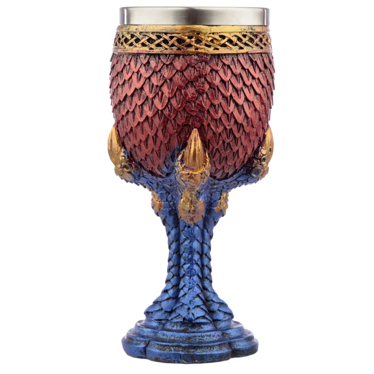 Decorative Resin Dragon Claw Goblet - Stainless Steel Collectible Home Decor Item