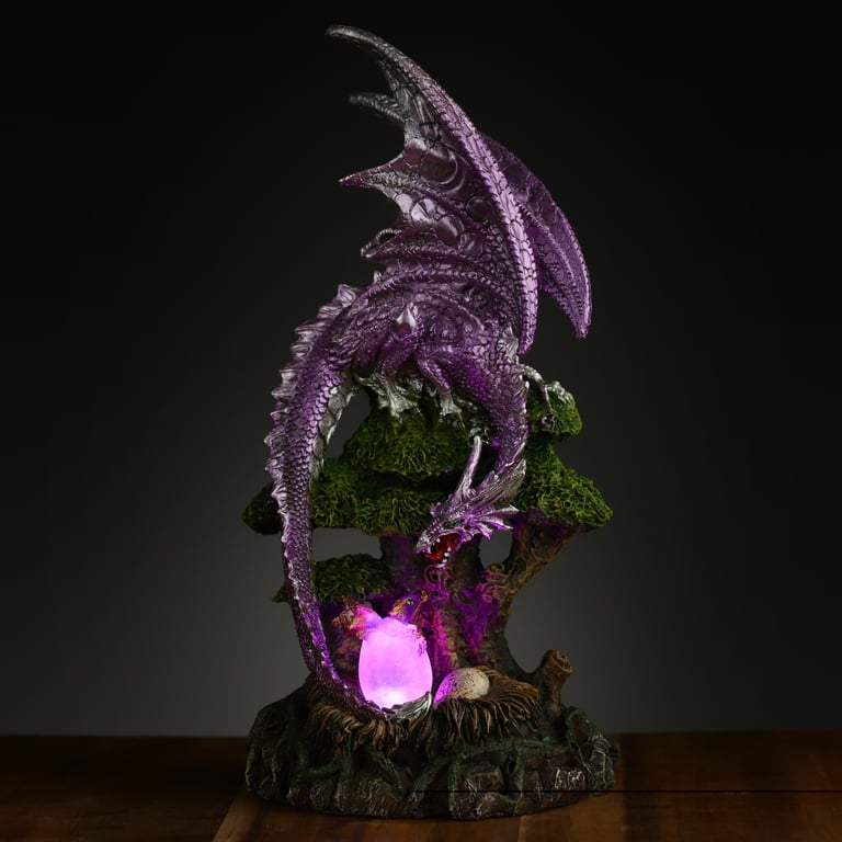 Tree of Life Dragon Mother LED Resin and Plastic Figurine with On/Off Switch