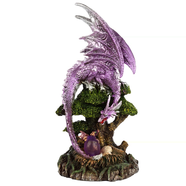 Tree of Life Dragon Mother LED Resin and Plastic Figurine with On/Off Switch
