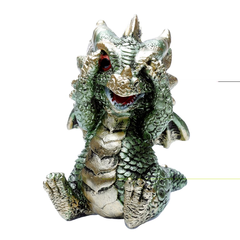 Elements Dragon Figurine Set of 3 - Resin Hear No Speak No See No Evil Home Decor Ornament