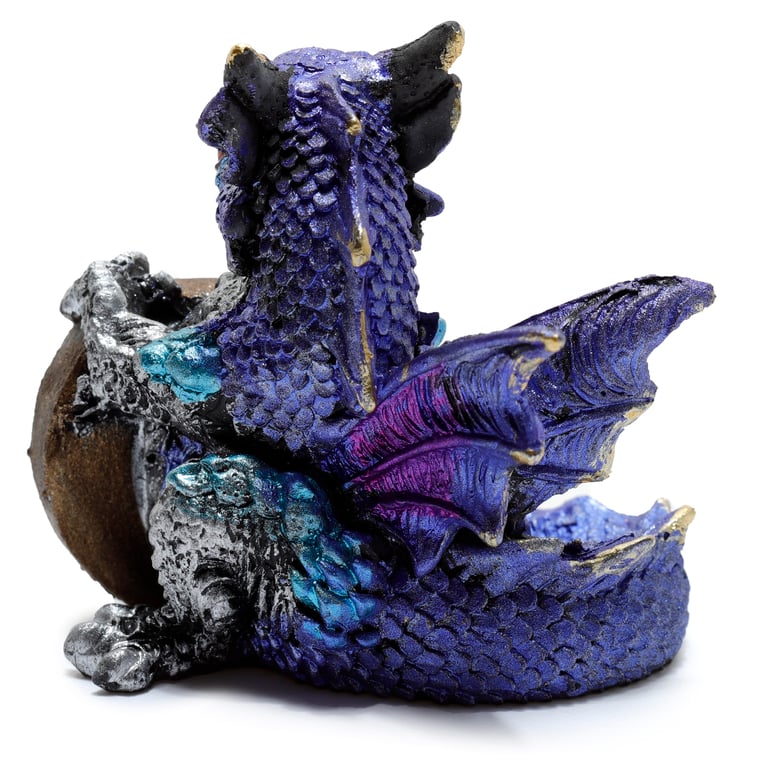 Elements Dragon - Resin Gemstone Shield for Home Decor and Garden Ornament