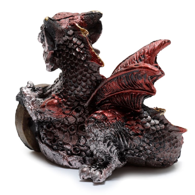 Elements Dragon - Resin Gemstone Shield for Home Decor and Garden Ornament